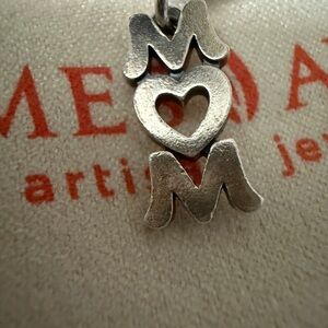 Avery Silver MOM Heart Necklace